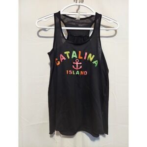 Bella+Canvas‎ Tank Top Catalina Island Black Sleeveless Racerback Womens
